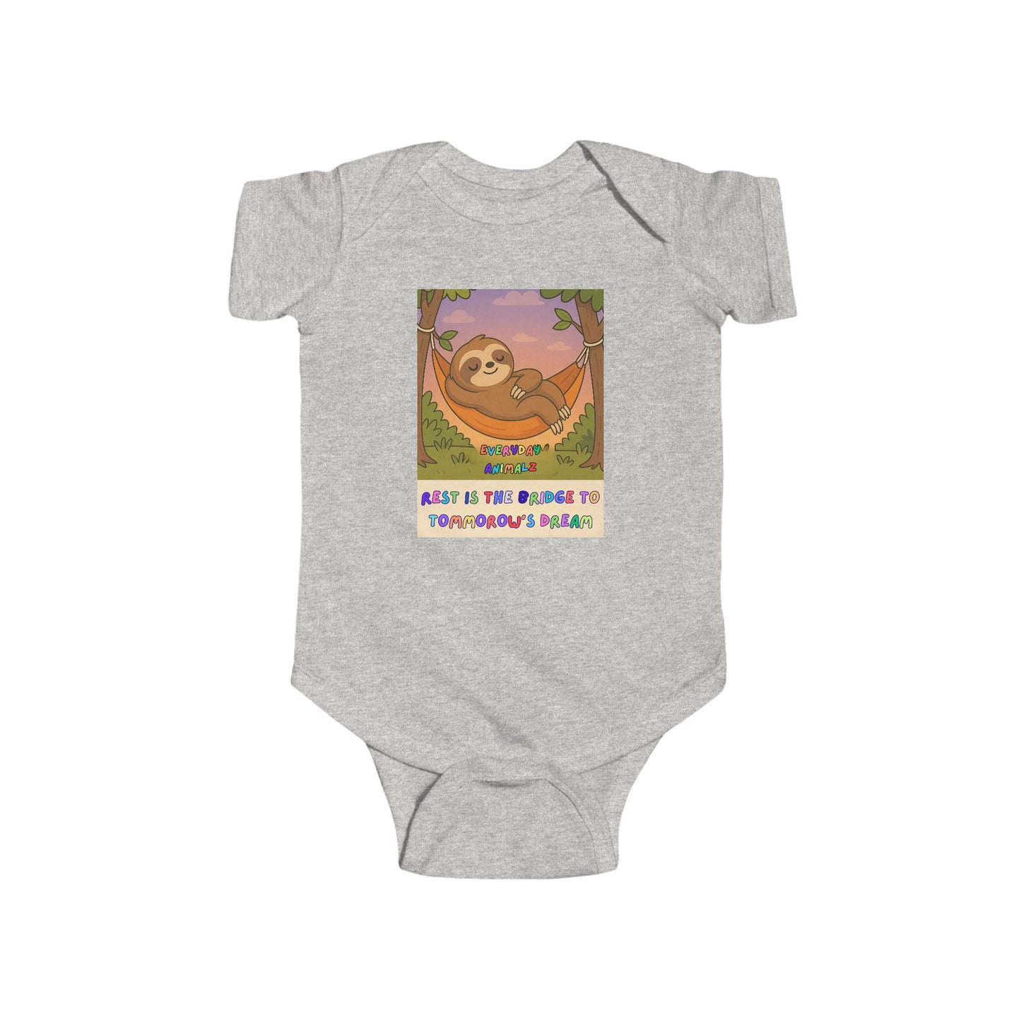Sloth-Inspired Infant Bodysuit, Cute Baby Outfit, Newborn Gift, Playful Apparel, Baby Shower Gift, Adorable Sleepwear
