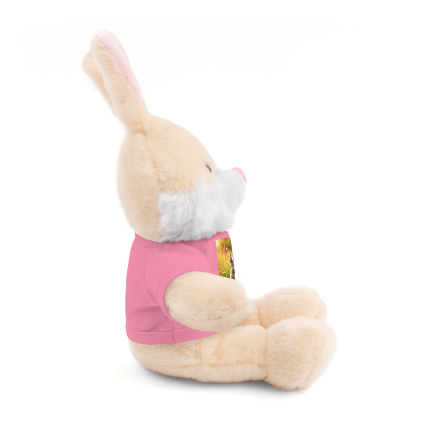 Stuffed Bunny with Tee - Leap forward with courage, and the world will open up to you.