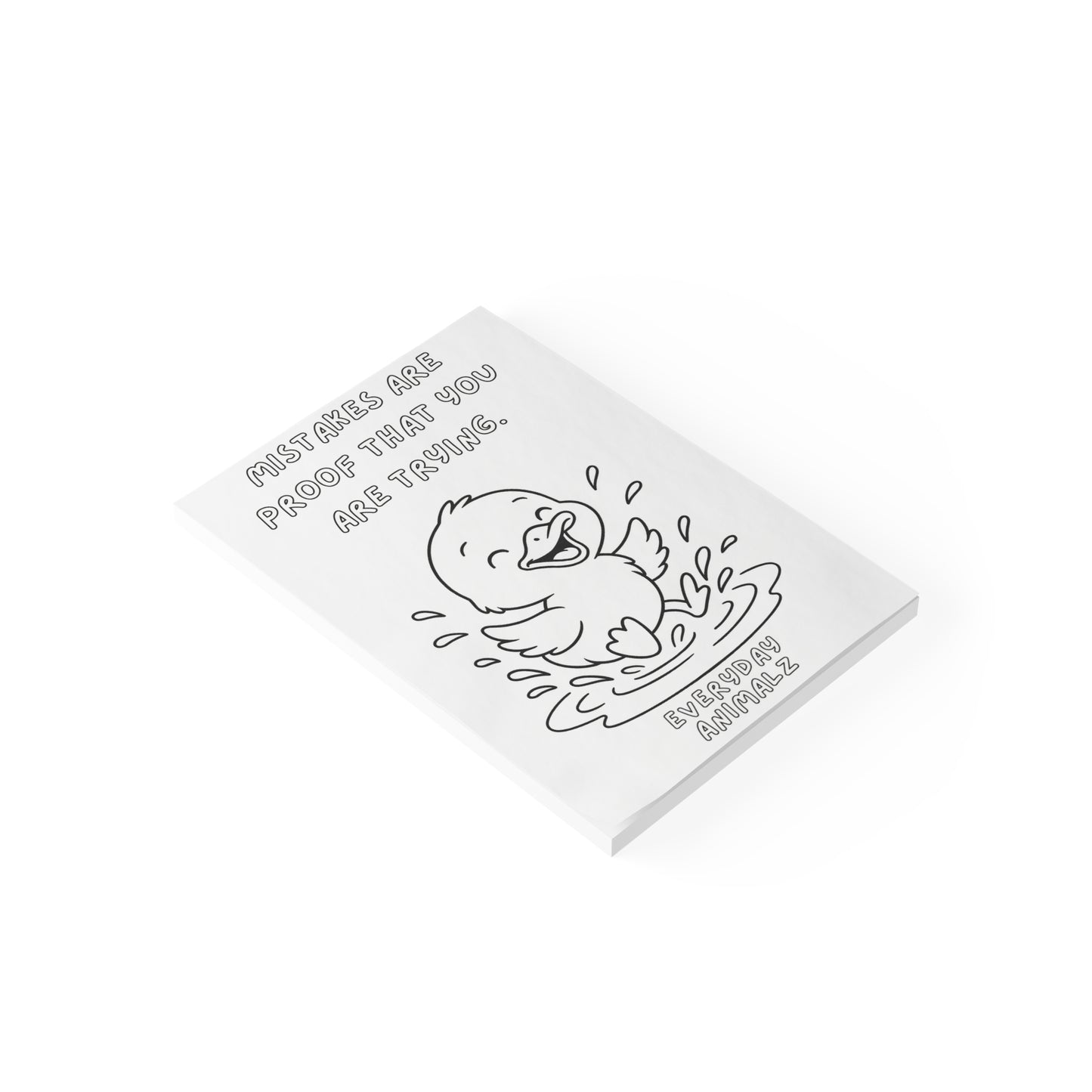 50 Pages Cute Inspirational 4" x 6" Post-it Note Pads, Motivational Stationery, Gift for Students, Office Supplies, Duck Design Notes