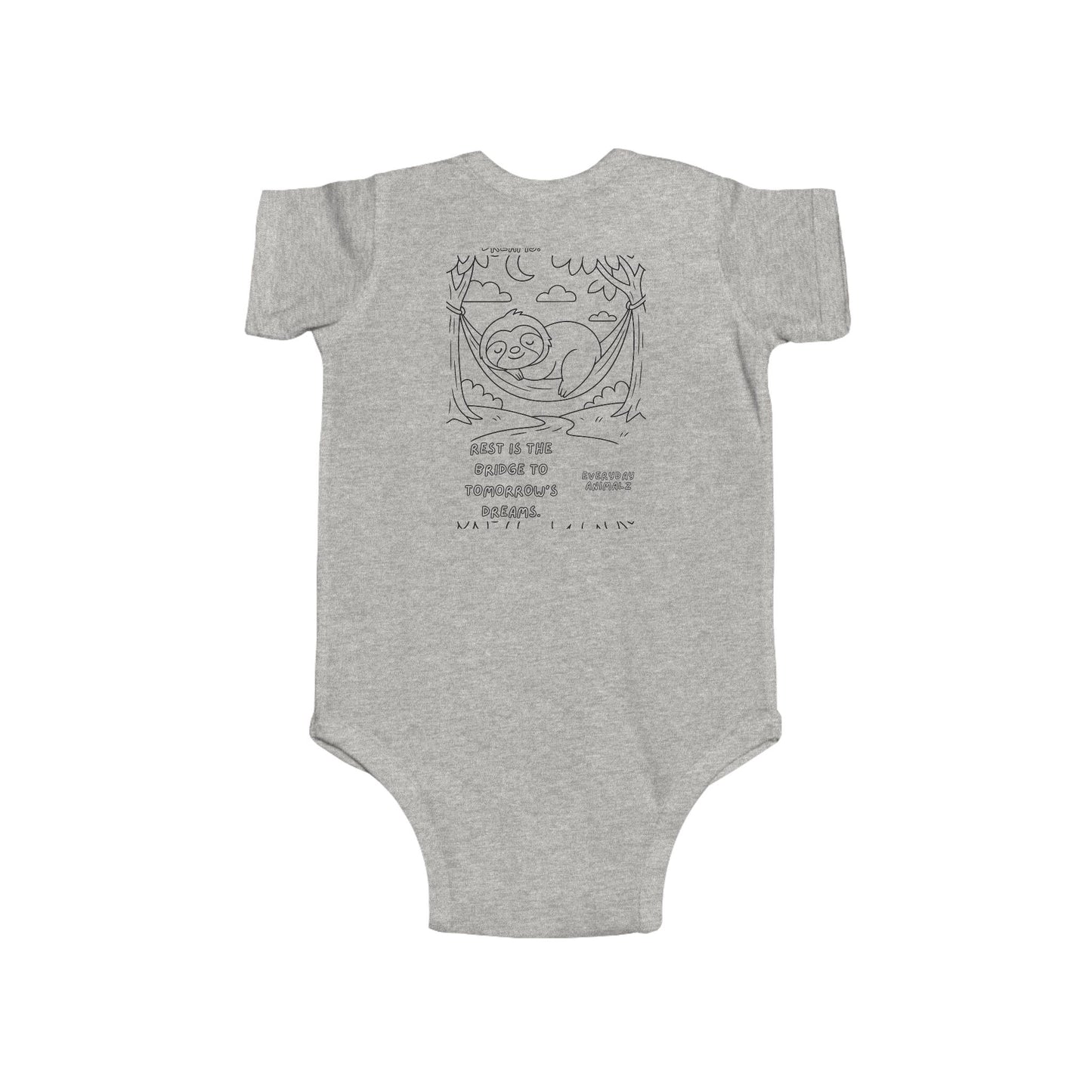 Sloth-Inspired Infant Bodysuit, Cute Baby Outfit, Newborn Gift, Playful Apparel, Baby Shower Gift, Adorable Sleepwear