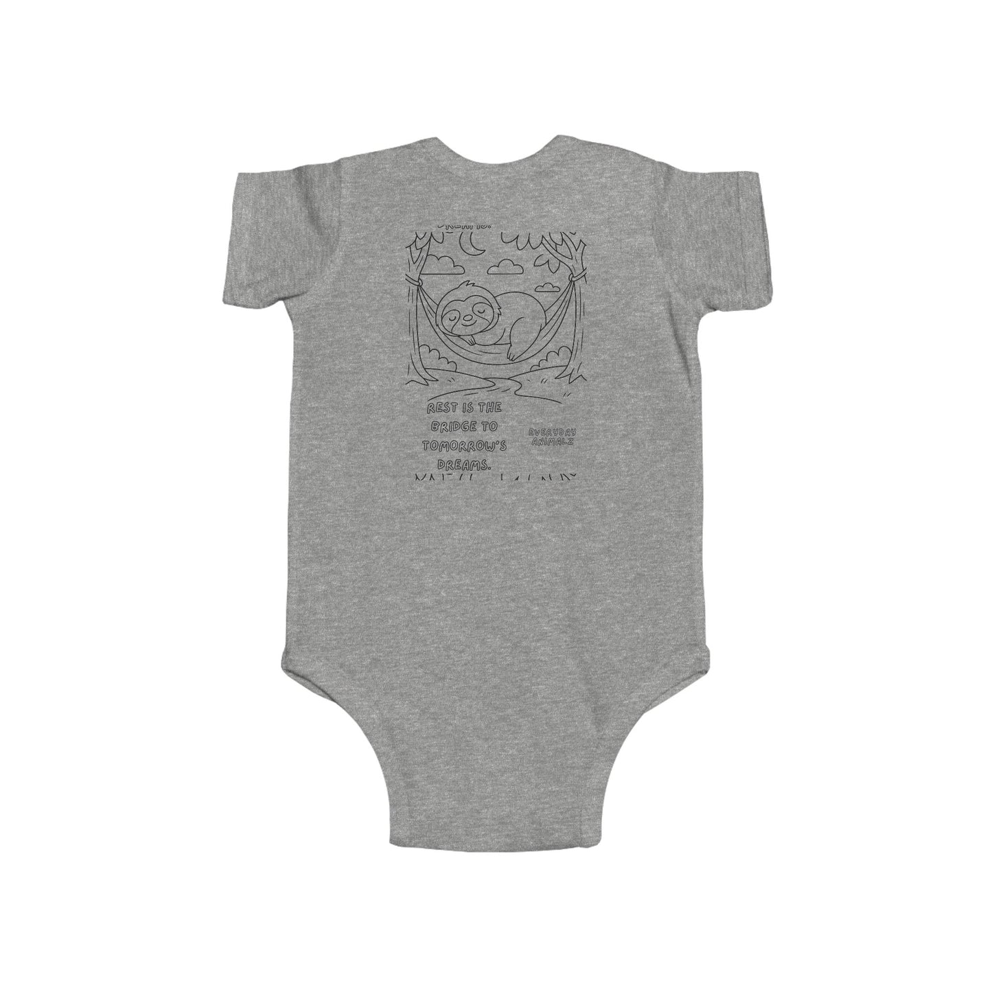 Sloth-Inspired Infant Bodysuit, Cute Baby Outfit, Newborn Gift, Playful Apparel, Baby Shower Gift, Adorable Sleepwear