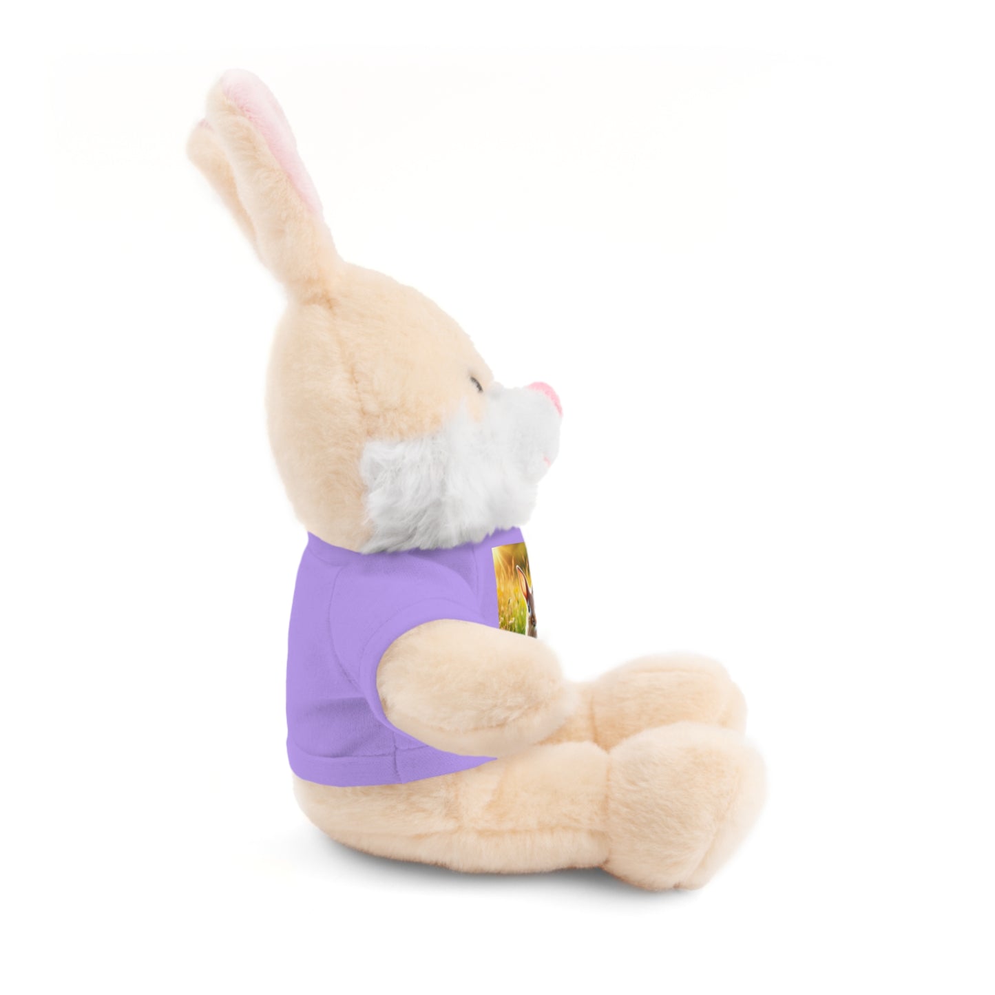 Stuffed Bunny with Tee - Leap forward with courage, and the world will open up to you.