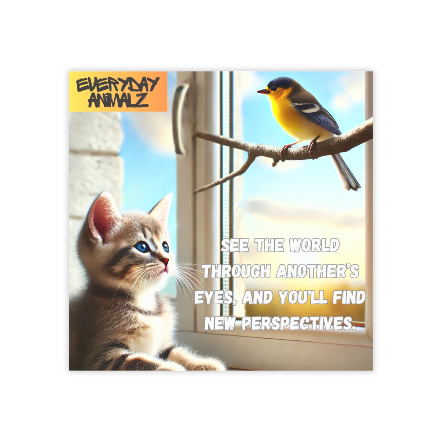 50 pack of happiness! Sticky-note style prints of my friend's motivational sayings! - See the world through another’s eyes, and you'll find new perspectives.