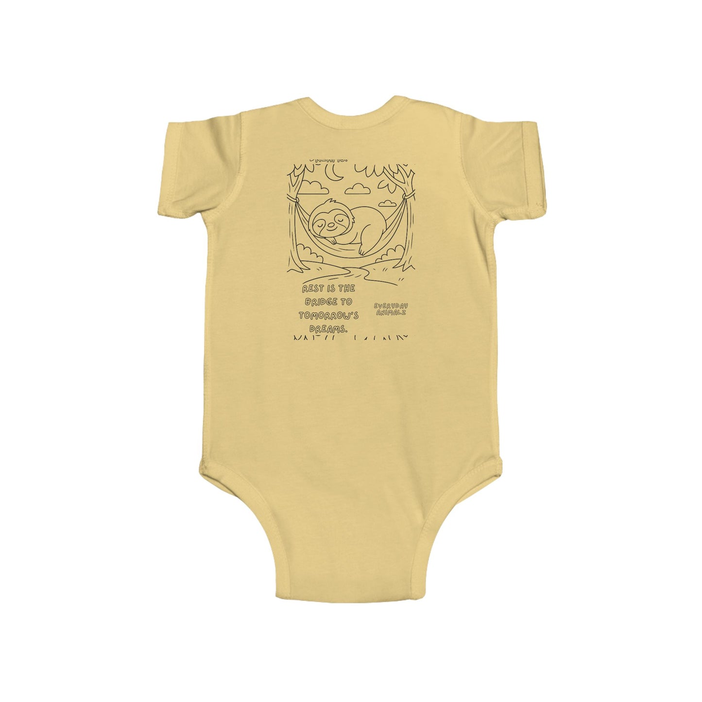 Sloth-Inspired Infant Bodysuit, Cute Baby Outfit, Newborn Gift, Playful Apparel, Baby Shower Gift, Adorable Sleepwear