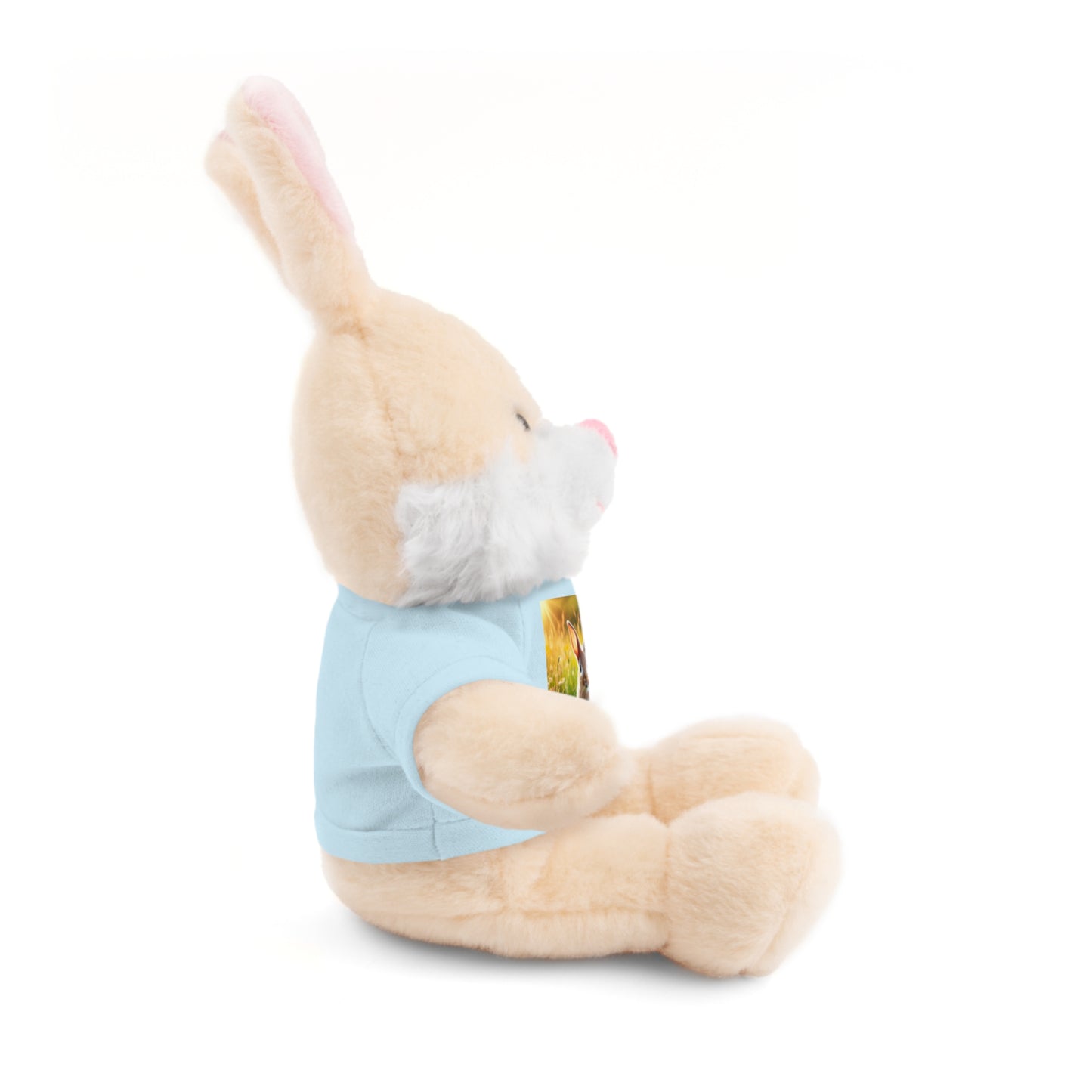Stuffed Bunny with Tee - Leap forward with courage, and the world will open up to you.
