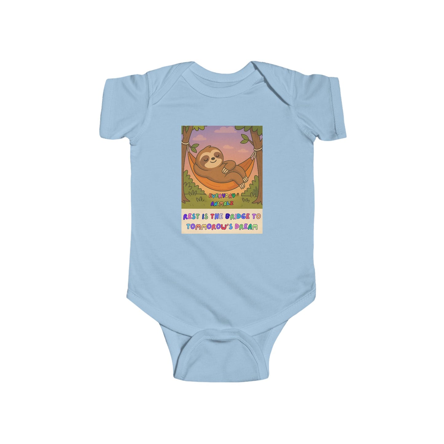 Sloth-Inspired Infant Bodysuit, Cute Baby Outfit, Newborn Gift, Playful Apparel, Baby Shower Gift, Adorable Sleepwear