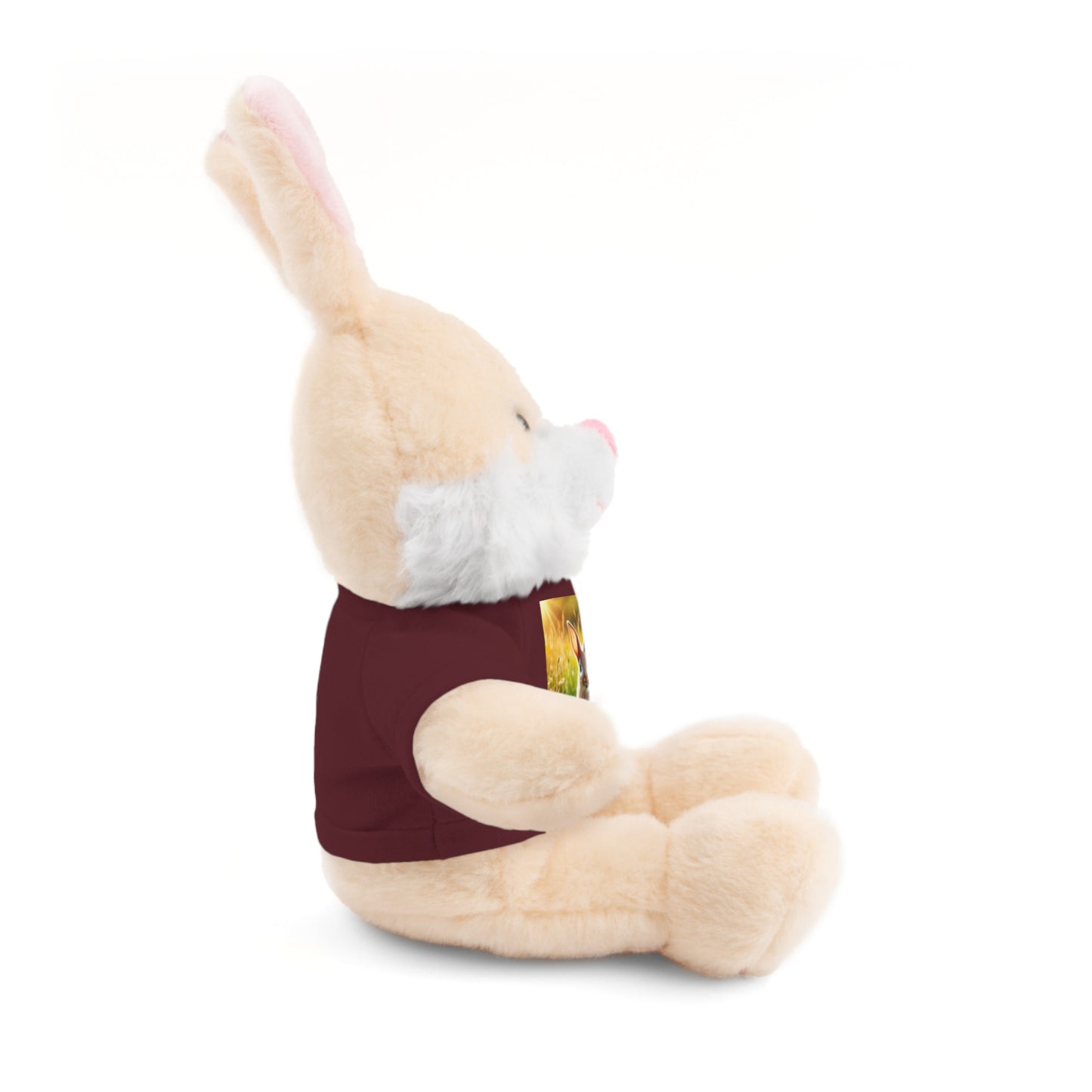 Stuffed Bunny with Tee - Leap forward with courage, and the world will open up to you.