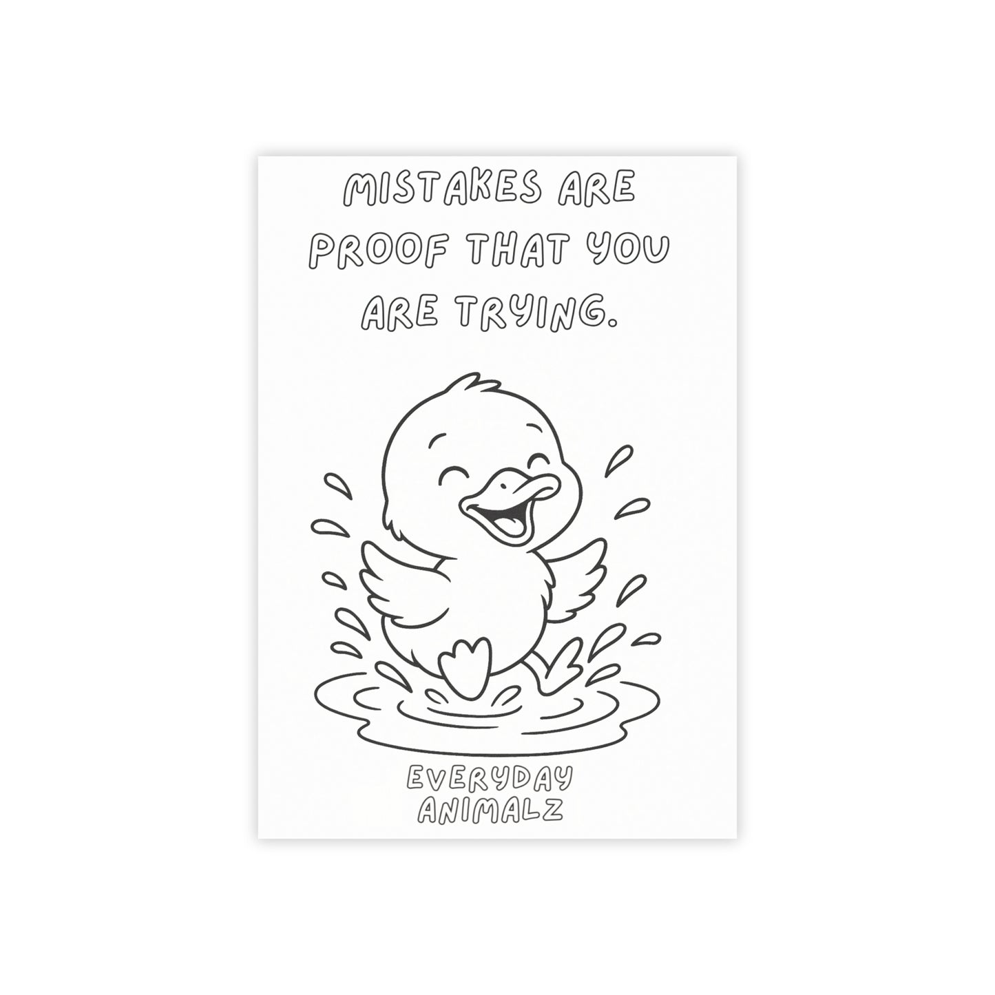50 Pages Cute Inspirational 4" x 6" Post-it Note Pads, Motivational Stationery, Gift for Students, Office Supplies, Duck Design Notes