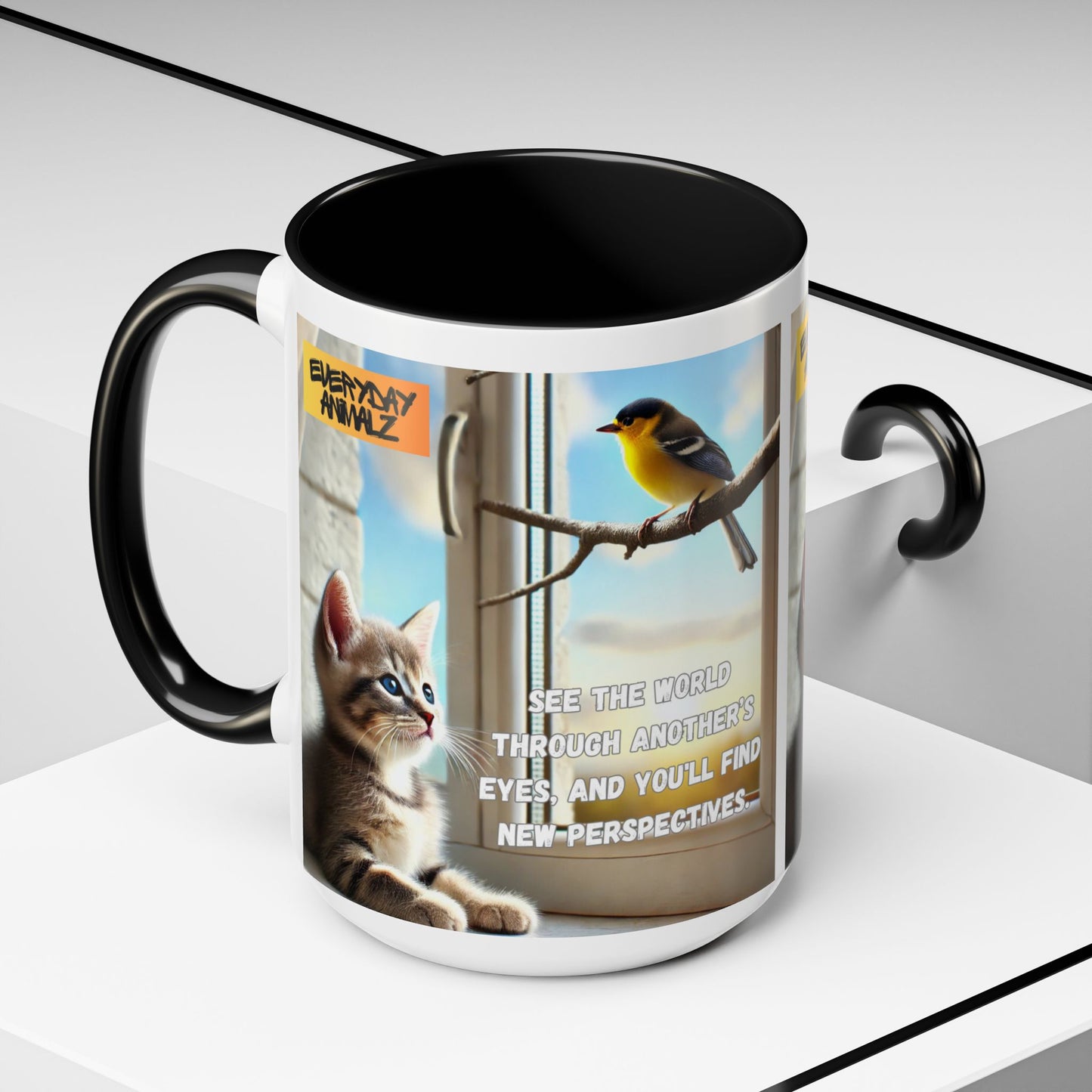 Accent Coffee Mug (11, 15oz) - See the world through another’s eyes, and you'll find new perspectives.