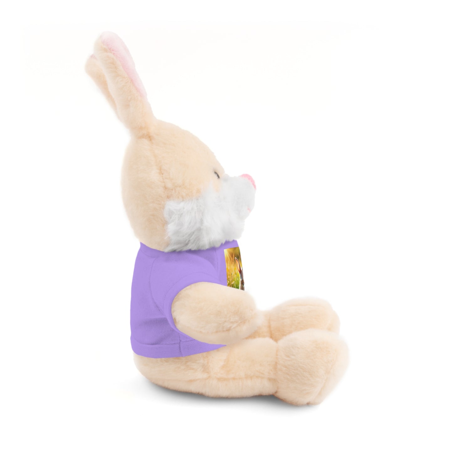 Stuffed Bunny  with Tee - Leap forward with courage, and the world will open up to you.