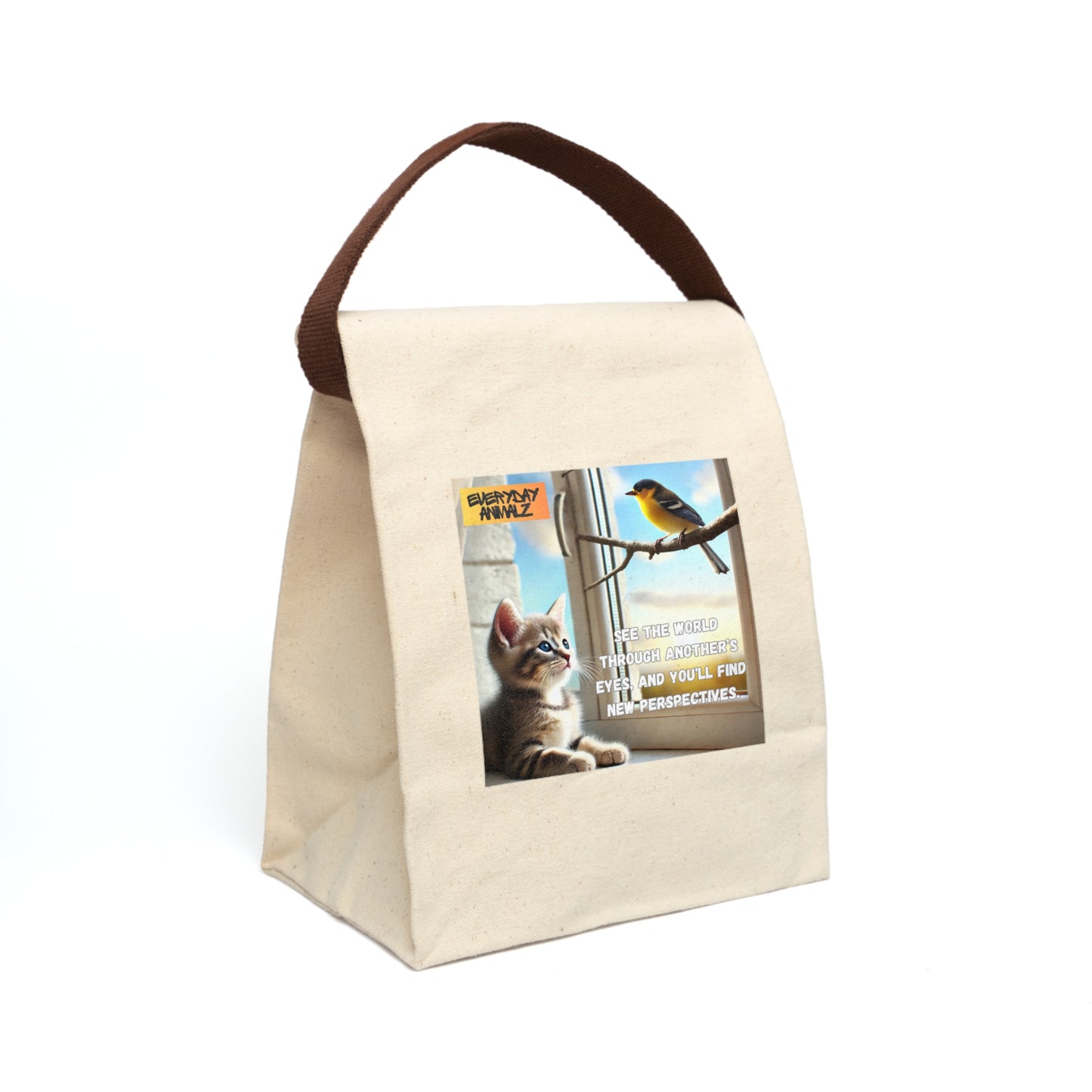 Canvas Lunch Bag With Strap - See the world through another’s eyes, and you'll find new perspectives.