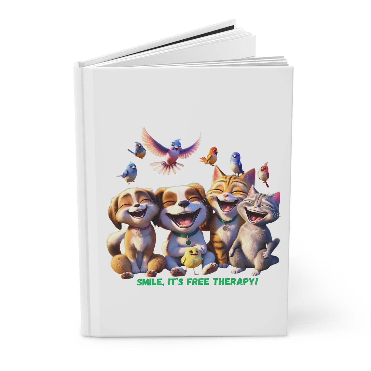 Smile, It's Free Therapy - Hardcover Journal Matte