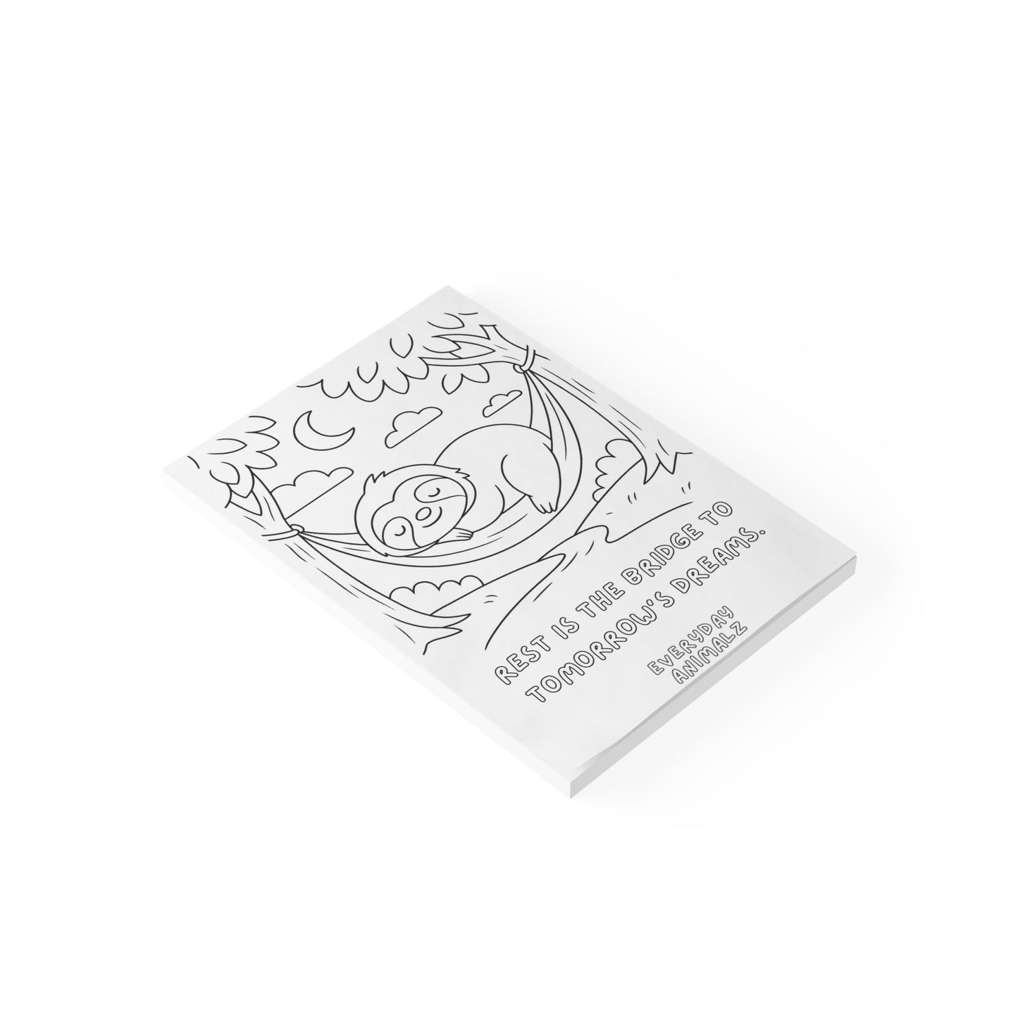 50 Pages Relaxing Sloth Note Pads - 4" x 6".  Perfect for Dreamy Organization, Gift for Students, Journal for Relaxation, Office Supplies, Eco-Friendly [...]