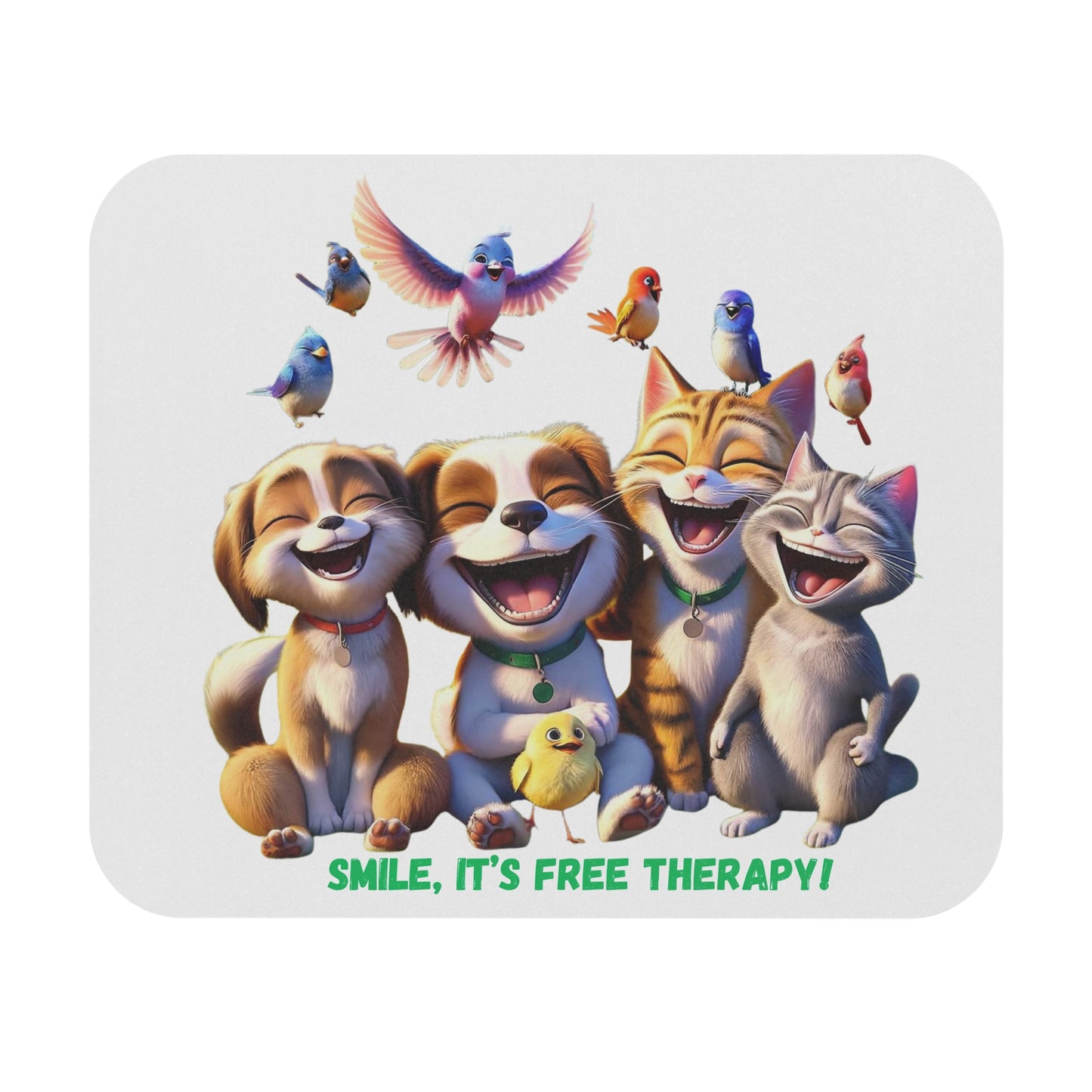 Smile, It's Free Therapy - Mouse Pad (Rectangle)