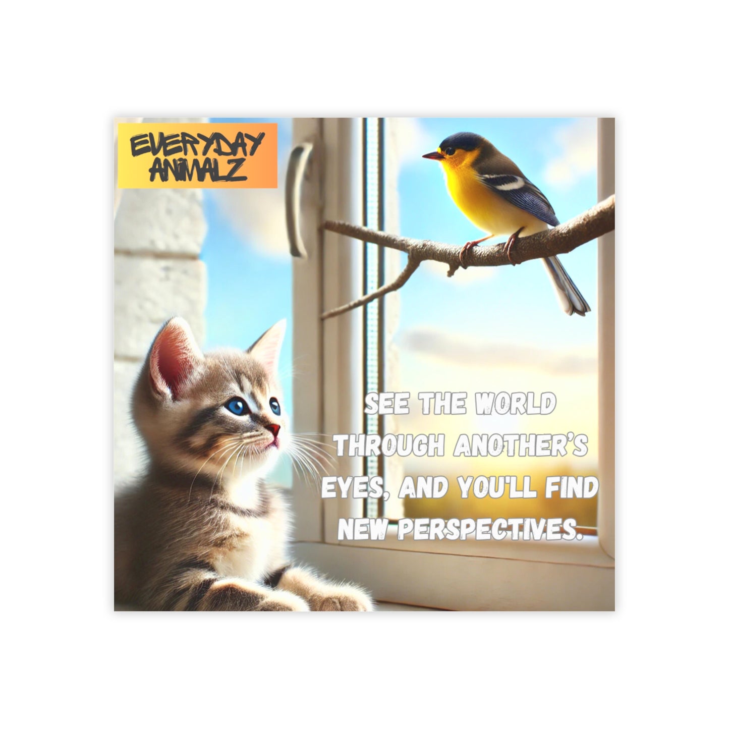 50 pack of happiness! Sticky-note style prints of my friend's motivational sayings! - See the world through another’s eyes, and you'll find new perspectives.