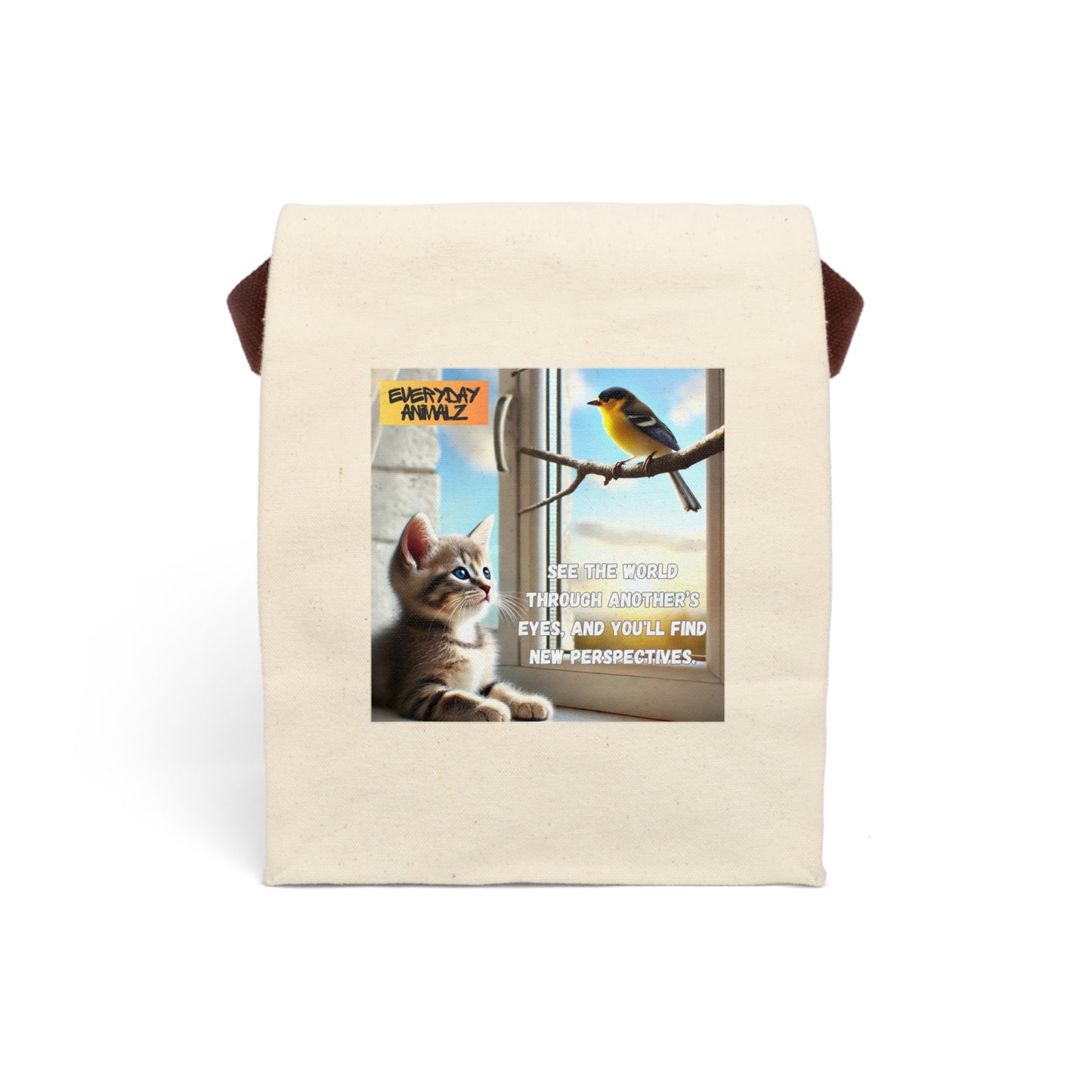 Canvas Lunch Bag With Strap - See the world through another’s eyes, and you'll find new perspectives.