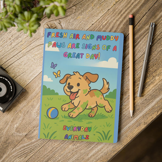 Playful Puppy-Themed Softcover Journal for Animal Lovers, Fun Gift for Kids, Great for School or Personal Use, Cute Writing Companion, [...]