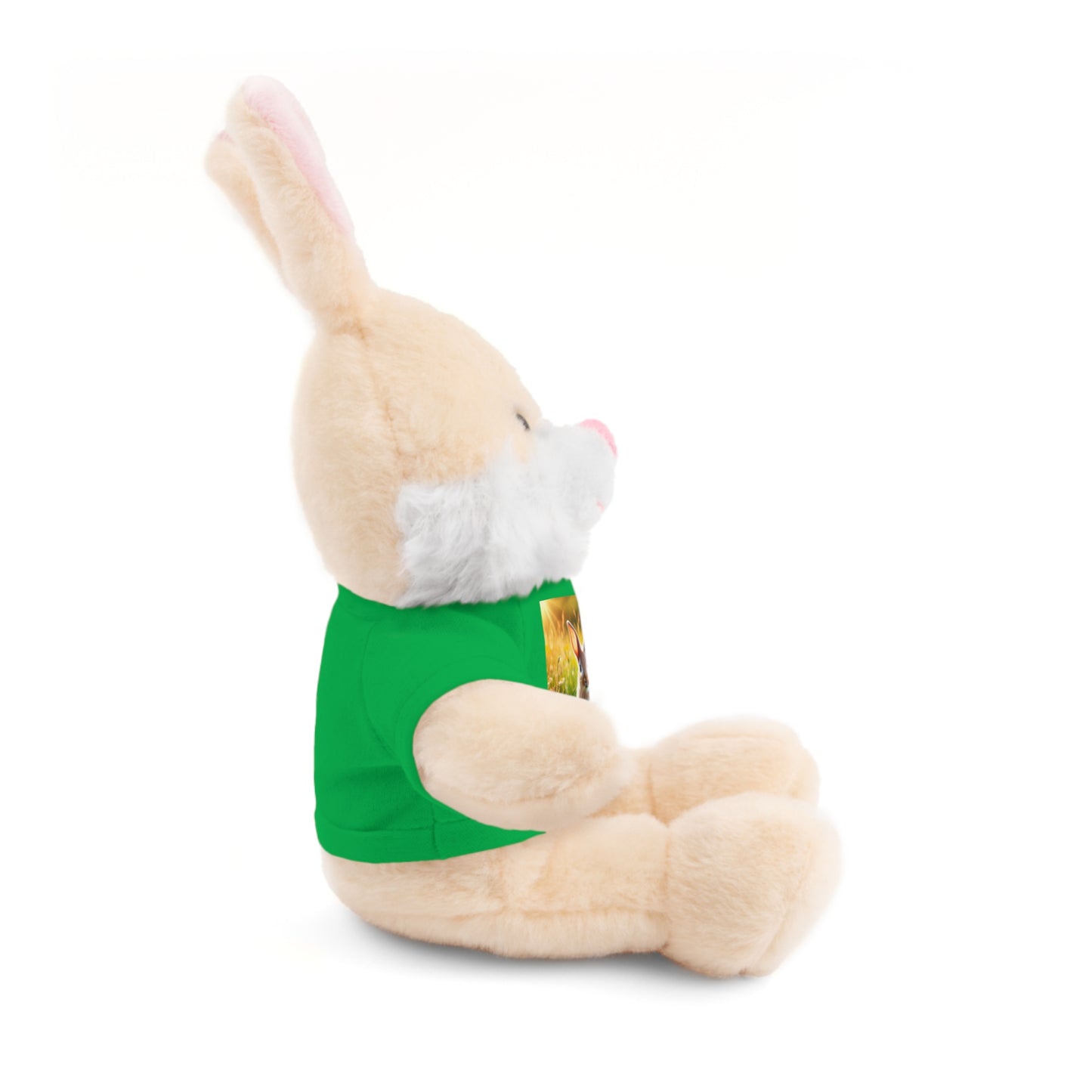 Stuffed Bunny  with Tee - Leap forward with courage, and the world will open up to you.