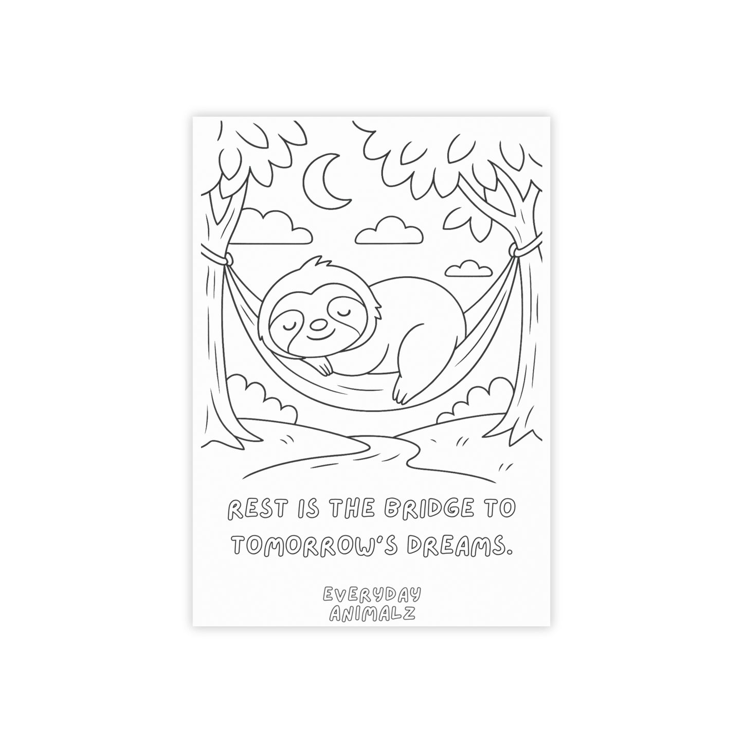 50 Pages Relaxing Sloth Note Pads - 4" x 6".  Perfect for Dreamy Organization, Gift for Students, Journal for Relaxation, Office Supplies, Eco-Friendly [...]