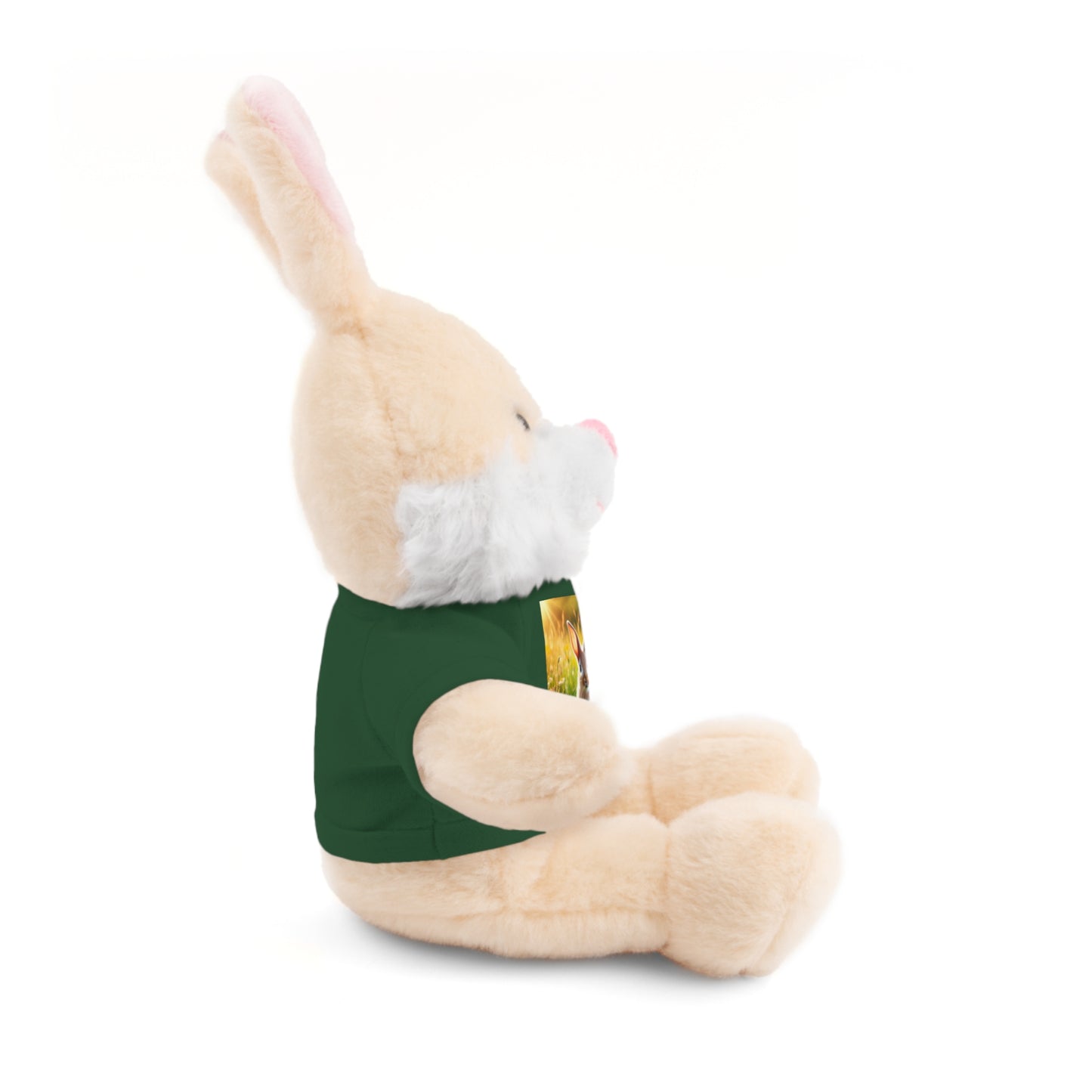 Stuffed Bunny  with Tee - Leap forward with courage, and the world will open up to you.