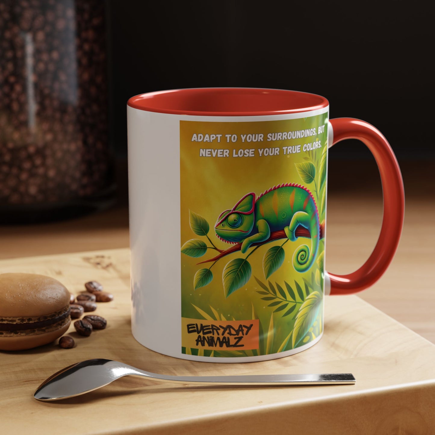 Adapt to your surroundings, but never lose your true colors. - Accent Coffee Mug (11, 15oz)