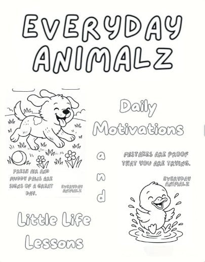 Everyday Animalz Coloring Book 1 PDF download.